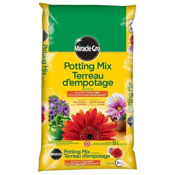 Miracle-Gro Potting Mix 25L, 0.18-0.09-0.14 25L