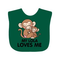 Inktastic My Lola Loves Me Boys or Girls Baby Bib