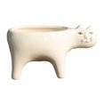thumbnail image 2 of Maceta de cerámica con forma de gato, maceta de , florero con forma de gato, maceta para jardín, oficina, accesorios de escritorio, 2 of 8