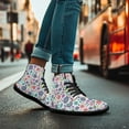 thumbnail image 3 of Womens High Top Sneakers PU Leather Running Shoes Non Slip Walking Athletic Tennis Shoes for Women Ankle Boots, 3 of 9