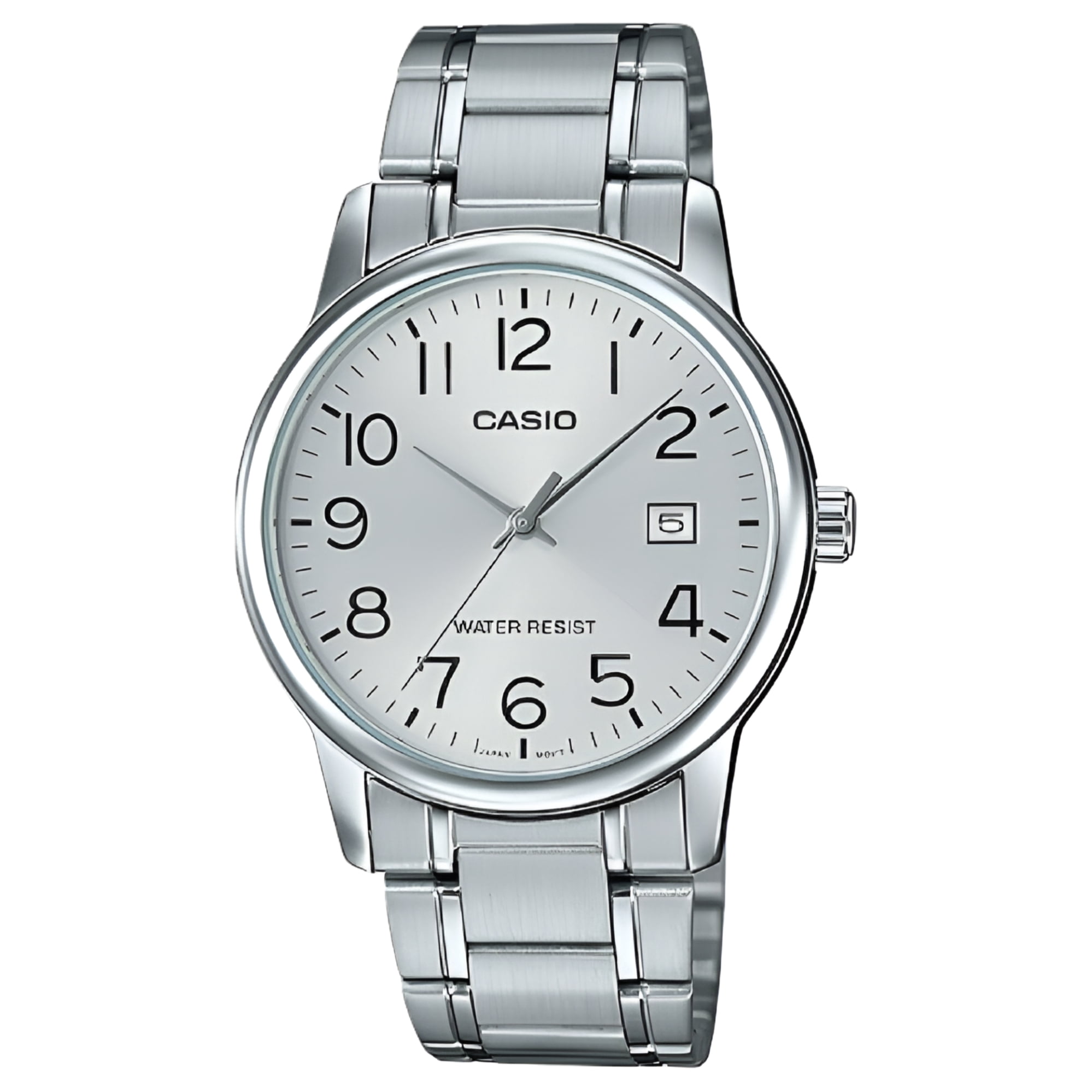Casio Mens Standard Stainless Steel Silver Dial Analog Quartz Watch MTP-V002D-7B