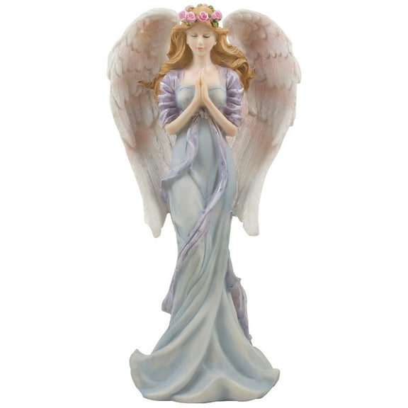 Home 'N Gifts Divine Standing 1075” Praying Angel Garden Statue, Cold Cast Resin