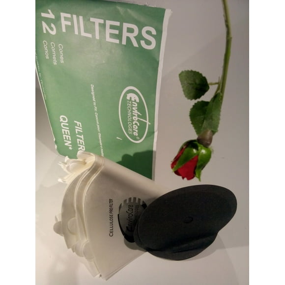 Cône, Filter Queen 12pk avec 2 Filtres à Disque Sac en Papier