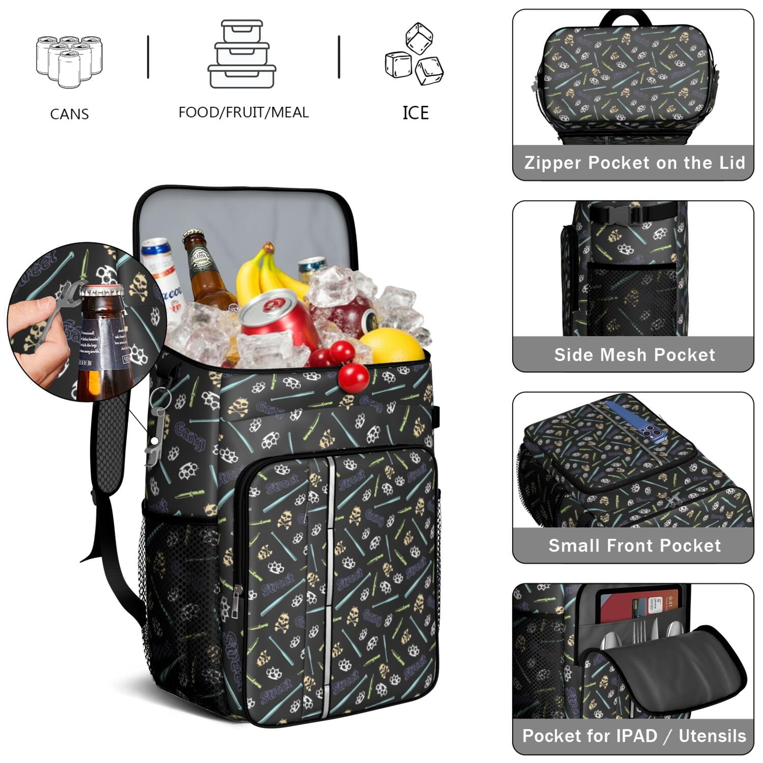 Soft Cooler Bag for Baseball, Football, Soccer - Insulated Backpack Cooler with Long-Lasting Cold Retention for Games, Teams, Athletes