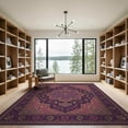 thumbnail image 2 of ODIKA Purple Ornamental Plum Scroll Traditional Artwork Pink Mauve for Master Suite, California King, Under Bed, Foldable Easy Care, 2 of 7