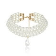 thumbnail image 7 of NICKSUN Pearl Choker Necklace for Women Layered Pearl Beaded Necklace Vintage Multilayer Pearl Necklace Wedding Party Prom Choker Necklace, 7 of 7