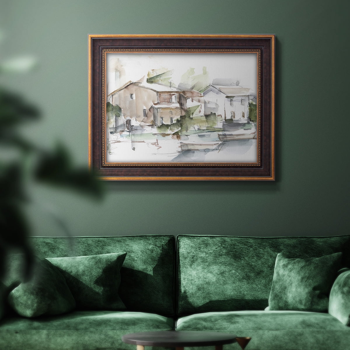 Serene Lakefront I Premium Framed Canvas- Ready to Hang