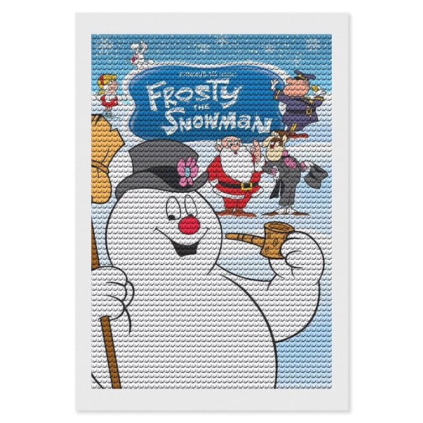 Frosty, el Muñeco de Nieve Kits de Pintura de Diamantes para Adultos 5D DIY Diamond Art Kits Full Drill Diamond Dots para Regalo Decoración de Pared y Relajación Artes de Gemas 20*30cm