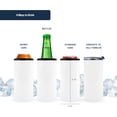 thumbnail image 4 of Hogg Sublimation Can Cooler - 25 Pack, Bulk 4 in 1 Can Cooler Tumbler, Craft Sublimation Blanks, Insulated Stainless Steel Drink Holder, 4 of 4