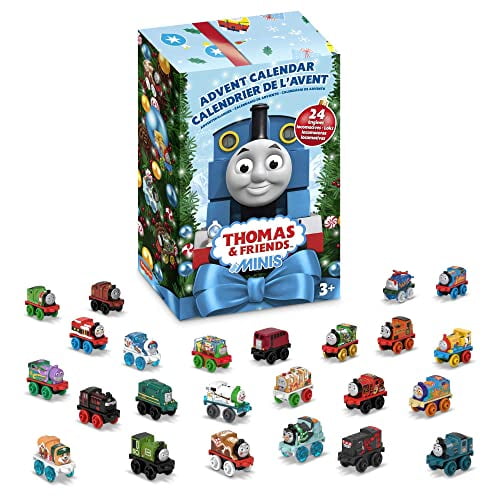 Fisher-Price Thomas &amp; Friends MINIS Advent Calendar 2022,, 24 Miniature Toy Trains and Vehicles for Preschool Kids Ages 3 Years and Up