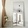 thumbnail image 4 of FENCY Full Length Floor Mirror Wall Mounted Rectangle Gold 71"x32", 4 of 9