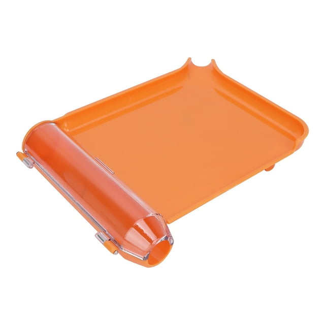 Herwey Pills Counting Tray Pill Counting Tray Orange Non‑Contact Clean Pills Dispenser Tray With Spatula Transparent Lid