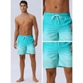 thumbnail image 4 of DARING DIVA Men's Drawstring Elastic Waist Lining Swimming Trunks 28 Light Blue, 4 of 6