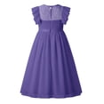 thumbnail image 5 of RUTAYY Children Girls Dress Elegant Solid Color Sleeveless Lace Satin Party Lightweight Performances Trendy Vacation Dresses, 5 of 6