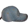 thumbnail image 5 of Popfizzy Bling Hat for Women and Girls, Fun Rhinestone Baseball Cap, Bejeweled Distressed Denim Hat, Bling Gifts for Women, 5 of 8