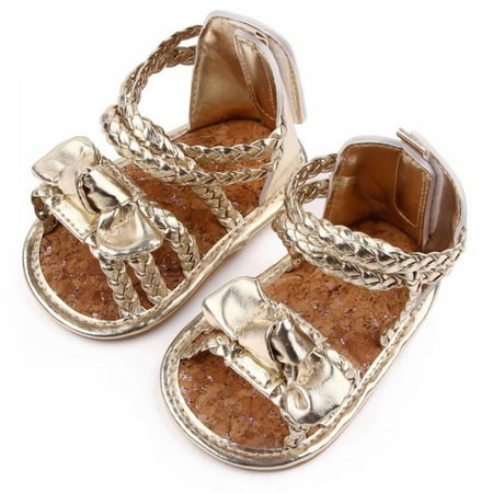 

Baby Girl Sandals Summer Crib Shoes Bowknot Soft Sole Infant Girls Princess Dress Flats