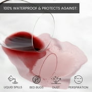 Everlasting Comfort Waterproof Pillow Protector Zippered Hypoallergenic Pillow Cover, Standard 2pc