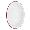 thumbnail image 1 of HAMPPLIES Vintage Red Enamel Deep Plate for Kitchen Serving Snacks Salads and Hearty Meals, 1 of 7