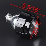 Astra Depot 2.5 Bi-Xenon HID Projector Retrofit Headlight Glass Lens Angel Eyes H1 H4 DIY Kit with Black Shrouds (1 Pair)