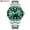 Silver Green, variant on Top Luxury Analog Quartz Men Watches Stylish Stainless Steel Men's Business Wristwatch with Luminous Pointers Reloj Hombre Male