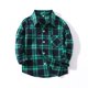 thumbnail image 4 of Niño Otoño Invierno Abrigo Niños Niños Niñas Camisa A Cuadros Chaqueta Manga Larga Solapa Botón Tops Prendas De Abrigo Odeerbi LM103-507, 4 of 5