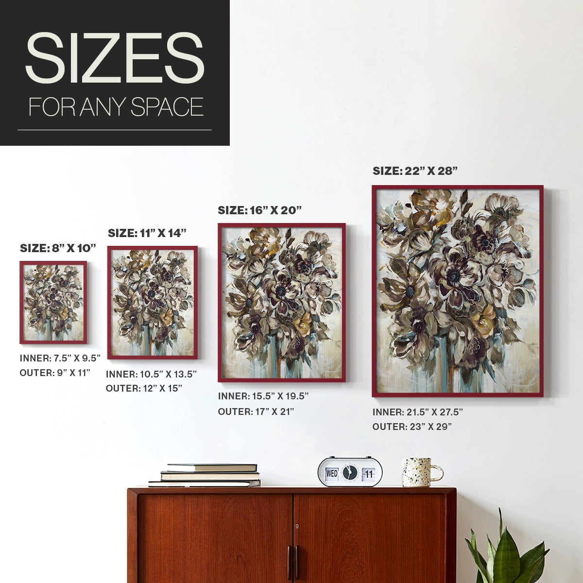 Wild At Heart VI Framed Print in Red Solid Wood 11 x 14 Framed Print
