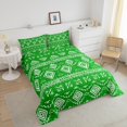 thumbnail image 4 of Erosebridal Green Aztec Comforter Sets Todder Size, Farmhouse Abstract Art Comforters & Duvets, Reversible 2-Piece, 4 of 8