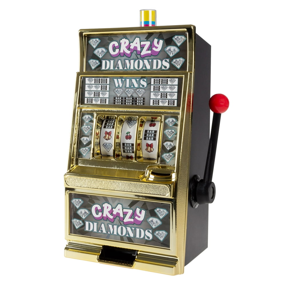 Slot Machine Coin Bank Electronic Realistic Mini Table Top Novelty Toy