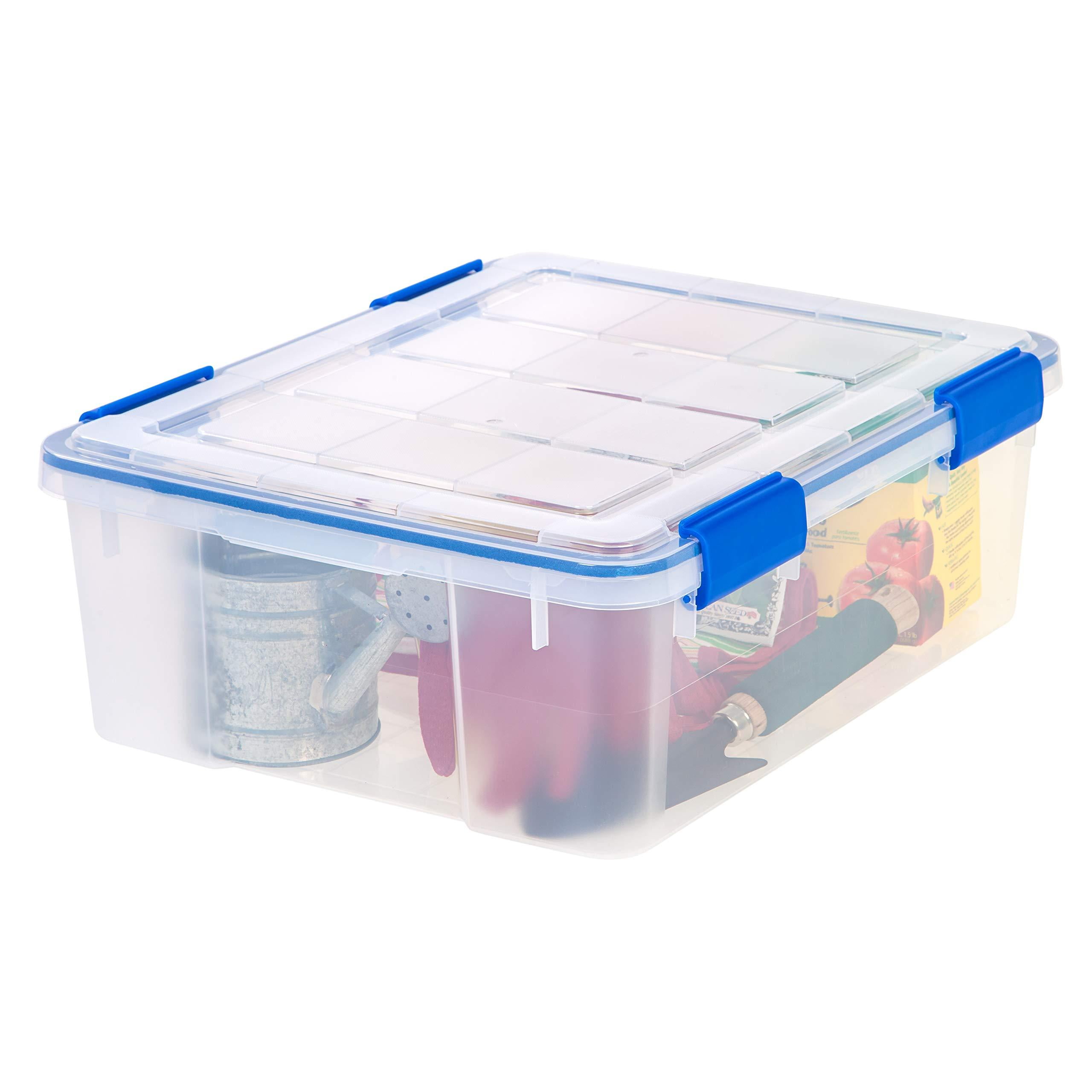 3pcs 85L Waterproof Garage Outdoor Storage Containers, Durable Waterproof  Big Plastic Bins with Sealing Lids for Kitchen Food Shoes Toys Craft Under  Bed Organizers, Transparent 27.75x18.89x15.16inch 