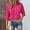 506501#Hot Pink, variant on Black Womens Blouses Women's Cotton Button Up Shirt with Rolled Sleeves and 7 Inch Sleeves Women's Summer Casual V Neck Beach Cotton Top Summer Tops for Women