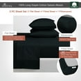 thumbnail image 6 of Pizuna 400 TC Twin-XL Cotton Sheet Set – Ultra Soft Sateen Weave, Long Staple Cotton, Fits Mattress up to 15” Deep – Black, 6 of 6