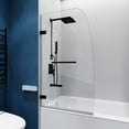 thumbnail image 6 of ANZZI Vensea Series 31.5 in. by 56 in. Frameless Hinged Tub Door in Matte Black, 6 of 10
