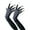 Black Silver nails, variant on Punk Long Nails Paws Gloves Elastic Stretchy Arm Gloves Cosplay Event Armwear