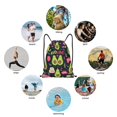 thumbnail image 5 of Kdxio Avocado Love Pattern Drawstring Bag for Gym Sports School Travel Lightweight Sackpack with Adjustable Cords Waterproof Fabric-Small, 5 of 5