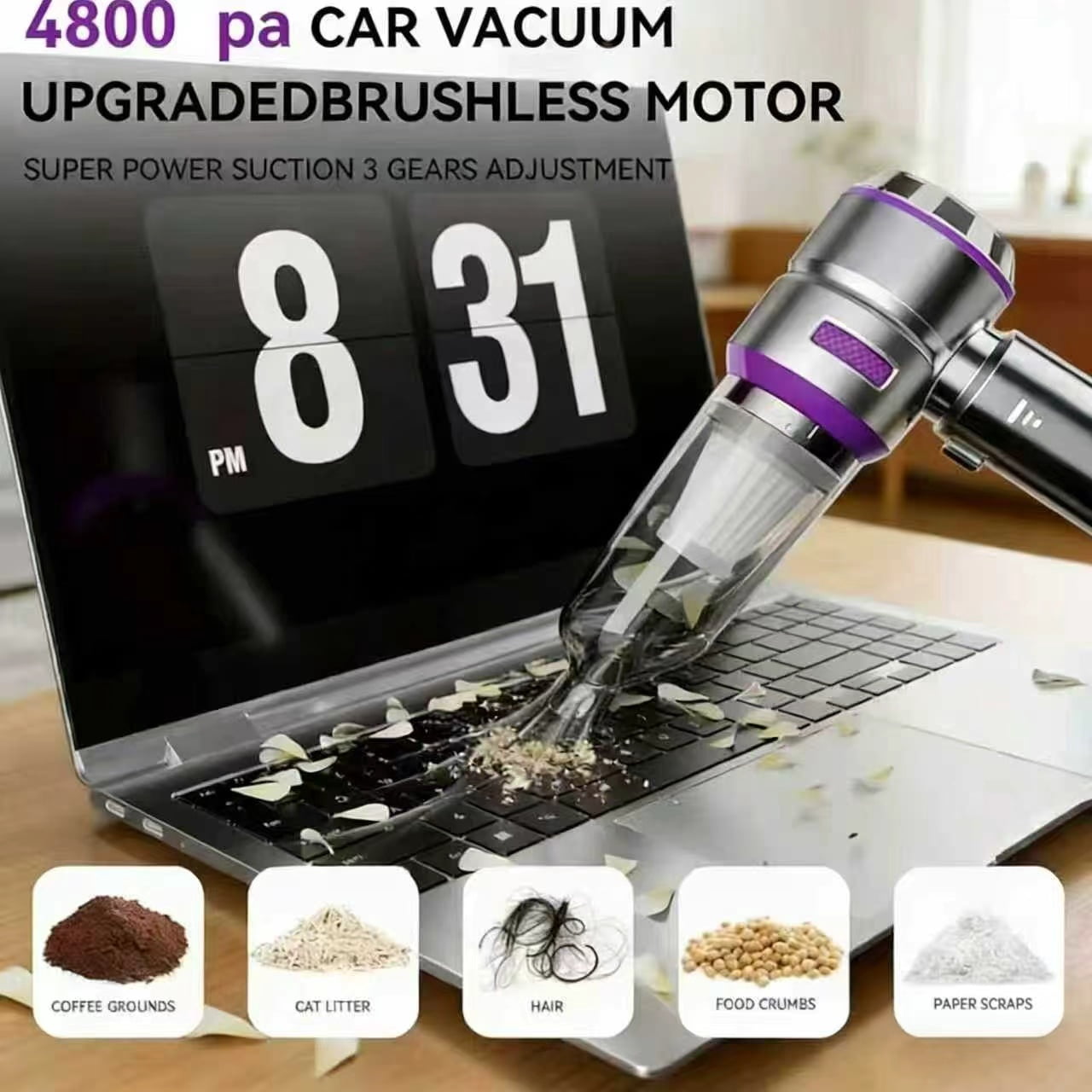 4800Pa 4-in-1 High Suction Multi-Function Handheld Vacuum Cleaner