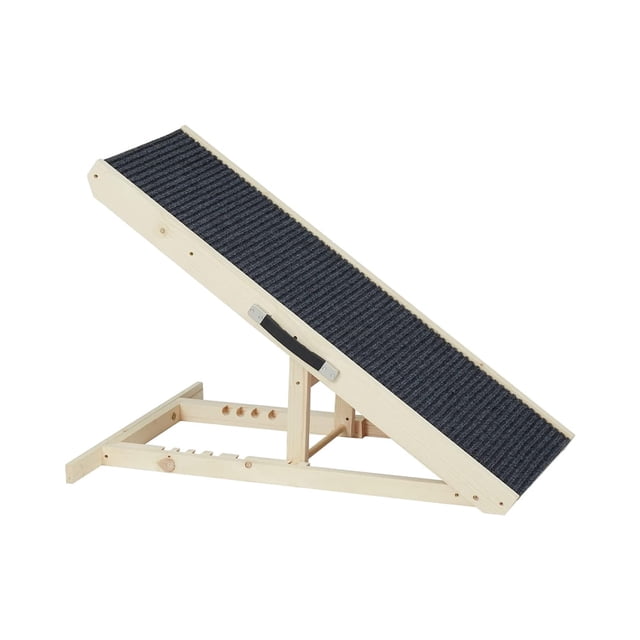Chien Rampe Pliante Rampes pour Chiens avec Tapis Antidérapant Échelle pour Animaux de Compagnie Portable avec Poignée de Transport et Structure Robuste pour les Lits Bas Canapés Chaises Ou Canapés Bureau Extérieur Intérieur Noir