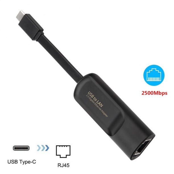 2500Mbps USB C 2,5G Tarjeta de red con cable externo Tipo-C a RJ45 Convertidor Ethernet Lan Adaptador Hub para MacBook Ethernet LYD Productos de networking