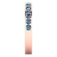 thumbnail image 4 of 0.39 ctw Wedding Band for Women - 14K Rose Gold Blue Moissanite Stackable Eternity Ring, 4 of 6