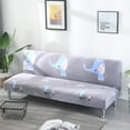 thumbnail image 1 of CHOK 2024 Futon Slipcover Armless Sofa Covers Stretch Sofa Bed Slipcover Protector Elastic (Light Gray Animal), 1 of 8