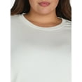 thumbnail image 4 of Scoop Women's and Women's Plus Ultimate Scubaknit Cropped Sweatshirt with Drop Sleeves, Size XS-4X, 4 of 5