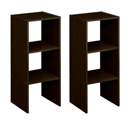 ClosetMaid Decorative Home Stackable 2-Cube Organizer Storage Espresso (2 Pack)
