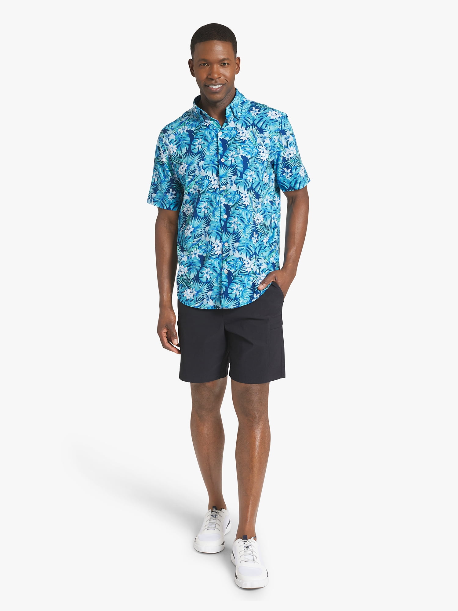 Chaps Men's & Big Men's Performance Woven Short Sleeve Shirt, Sizes S-3XL