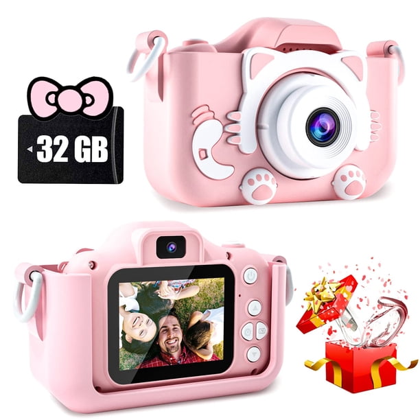 Cámara infantil CIMELR para niños de 6 a 12 años con vídeo y tarjeta SD de 32 GB