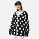 thumbnail image 3 of Fotbe Black and White Polka Dot Chaqueta con Protección Solar UPF 50+ para Hombre y Mujer, Camisa con Capucha y Bolsillos-Medium, 3 of 7