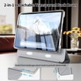 thumbnail image 5 of KVTVOU Case for iPad A16 11th Gen 11-inch 2025/10th Generation 10.9" 2022 with Pencil Holder, Detachable 2 in 1 Sliding Removable Cover, Transparent PC Back&TPU Shockproof, Slim Trifold, Gray, 5 of 9