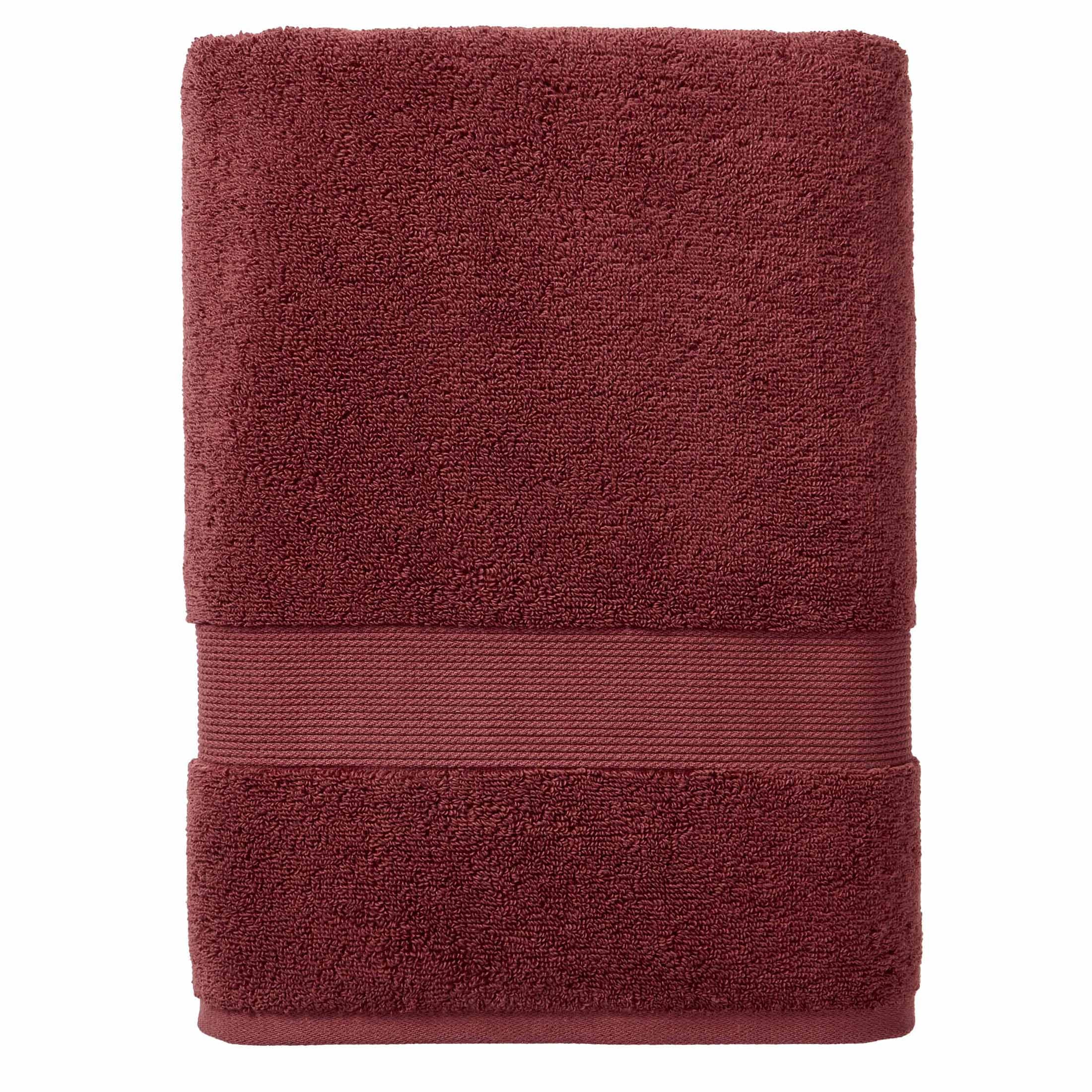 Better Homes & Gardens Signature Soft Solid Cotton 6 Piece Bath Towel Set,Deep Redwood