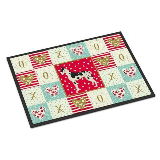 Carolines Treasures CK5932JMAT Tapis Intérieur Ou Extérieur 24 x 36 Po. Great Dane Love