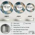 thumbnail image 4 of Designart "Marble Dreams Blue And White Vision" Abstract Rund Mirror For Wall Decor - Large Blue Round Print Mirror - Round Modern Mirror 36" x 36" Inch - Wall Mounted Round Large Mirror, 4 of 5