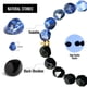 thumbnail image 2 of Pulsera de obsidiana azul facetada con piedra natural, 16 cm, 2 of 2