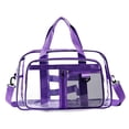thumbnail image 4 of Bolso de mano transparente, bolsa de tipo para compras, desplazamientos diarios, viajes de negocios y otros viajes. Púrpura, 4 of 8
